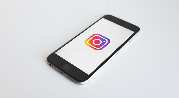 Instagram icon in smartphone